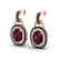 5 CTW Garnet With Black & Micro VS/SI Diamond Earrings