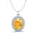 4 CTW Citrine & Micro Pave VS/SI Diamond Necklace 18K