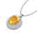 4 CTW Citrine & Micro Pave VS/SI Diamond Necklace 18K - 2