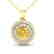 1 CTW Citrine & Micro VS/SI Diamond Solitaire Necklace