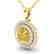 1 CTW Citrine & Micro VS/SI Diamond Solitaire Necklace - 2