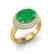 4.50 CTW Emerald & Micro Pave VS/SI Diamond Ring 18K