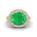 4.50 CTW Emerald & Micro Pave VS/SI Diamond Ring 18K - 2
