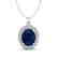 4.50 CTW Sapphire & Micro Pave VS/SI Diamond Necklace