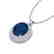 4.50 CTW Sapphire & Micro Pave VS/SI Diamond Necklace - 2
