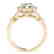 1 CTW Certified VS/SI Diamond Solitaire Halo Ring 14K - 2
