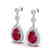 6 CTW Ruby & Micro Pave VS/SI Diamond Earrings Designer