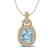 2.50 CTW Sky Blue Topaz & Micro Pave VS/SI Diamond