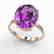 9 CTW Amethyst Designer Solitaire Engagement Ring 14K - 2