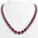 58.59 CTW Ruby & Diamond Halo Necklace 10K White Gold