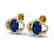 4 CTW Sapphire & Micro Pave VS/SI Diamond Earrings 10K