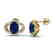 4 CTW Sapphire & Micro Pave VS/SI Diamond Earrings 10K - 2