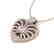 3 CTW Micro Pave VS/SI Diamond Heart Necklace 14K Rose - 2
