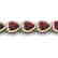 25 CTW Garnet & Micro Pave VS/SI Diamond Bracelet Heart
