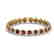 25 CTW Garnet & Micro Pave VS/SI Diamond Bracelet Heart - 2
