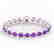 29 CTW Amethyst & VS/SI Diamond Tennis Micro Pave Halo - 2