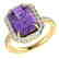 5.03 CTW Amethyst And Micro Pave VS/SI Diamond Halo - 2