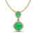 3.50 CTW Emerald & Micro VS/SI Diamond Necklace