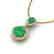 3.50 CTW Emerald & Micro VS/SI Diamond Necklace - 2