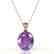 9 CTW Amethyst Designer Solitaire Necklace 14K Rose - 2