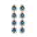 7.81 CTW London Topaz & Diamond Halo Earrings 10K Rose