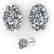 1.0 CTW Certified VS/SI Oval Diamond Stud Art Deco - 2