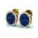5.50 CTW Sapphire & Micro VS/SI Diamond Halo Earrings