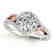 1 CTW Certified VS/SI Diamond Solitaire Halo Ring 14K