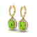 3.75 CTW Peridot & Micro Pave VS/SI Diamond Earrings
