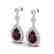 4.50 CTW Garnet & Micro Pave VS/SI Diamond Earrings