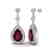 4.50 CTW Garnet & Micro Pave VS/SI Diamond Earrings - 2