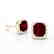 6 CTW Garnet & Micro Pave VS/SI Diamond Halo Solitaire - 2