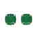 4 CTW Cushion Cut Emerald Designer Solitaire Stud