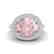 4.50 CTW Morganite & Micro Pave VS/SI Diamond Ring 18K - 2
