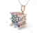 1 CTW VS/SI Princess Diamond Art Deco Necklace 14K Rose