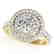 3 CTW Certified VS/SI Diamond Solitaire Halo Ring 14K