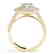 3 CTW Certified VS/SI Diamond Solitaire Halo Ring 14K - 2
