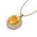 4 CTW Citrine & Micro Pave VS/SI Diamond Necklace 18K - 2