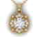 0.75 CTW I-SI Diamond Solitaire Art Deco Necklace 18K