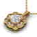 0.75 CTW I-SI Diamond Solitaire Art Deco Necklace 18K - 2