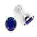 7 CTW Sapphire Designer Inspired Solitaire Stud - 2