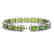 25.41 CTW Peridot & Diamond Halo Bracelet 10K White - 2