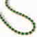 58.59 CTW Emerald & Diamond Halo Necklace 10K Yellow - 2