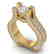 4.5 CTW Certified VS/SI Diamond Art Deco Micro Ring 18K - 2
