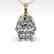 1 CTW VS/SI Oval Diamond Art Deco Necklace 14K Yellow - 2