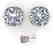1.0 CTW VS/SI Cut Cushion Diamond Stud Art Deco - 2