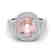 3.25 CTW Morganite & Micro Pave VS/SI Diamond Halo Ring