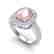 3.25 CTW Morganite & Micro Pave VS/SI Diamond Halo Ring - 2