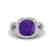3.75 CTW Amethyst & Micro VS/SI Diamond Ring 18K White