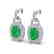5 CTW Emerald And Micro VS/SI Diamond Pave Earrings